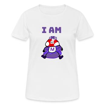 Je suis M - T-shirt respirant Femme - blanc - Devant - AI Model Female 172 dark (172cm)