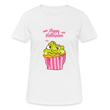 Halloween cupcake muffin cake baking sweets - Women's Breathable T-Shirt - white - Front - AI Model Female 172 dark (172cm)