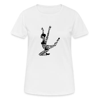 gym - T-shirt respirant Femme - blanc - Devant - AI Model Female 172 dark (172cm)