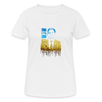 hero,Ukraine,Zelinsky,Selenskyi,graffiti,weizen - Frauen T-Shirt atmungsaktiv - Weiß - Vorne - AI Model Female 172 dark (172cm)