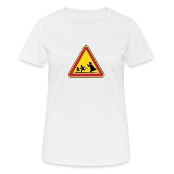 Achtung Pfarrer - Frauen T-Shirt atmungsaktiv - Weiß - Vorne - AI Model Female 172 dark (172cm)