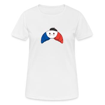 Croissant Frankreich Geschenkidee - Frauen T-Shirt atmungsaktiv - Weiß - Vorne - AI Model Female 172 dark (172cm)