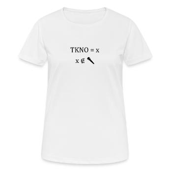 Techno is with without singing - Women's Breathable T-Shirt - white - Front - AI Model Female 172 dark (172cm)