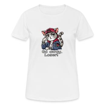 Partez. Perdant! - T-shirt respirant Femme - blanc - Devant - AI Model Female 172 dark (172cm)