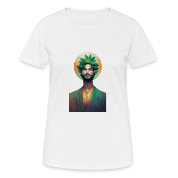 Smoking Jesus 2 - Frauen T-Shirt atmungsaktiv - Weiß - Vorne - AI Model Female 172 dark (172cm)
