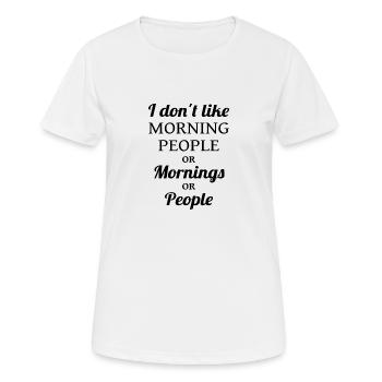 matin Personnes - T-shirt respirant Femme - blanc - Devant - AI Model Female 172 dark (172cm)