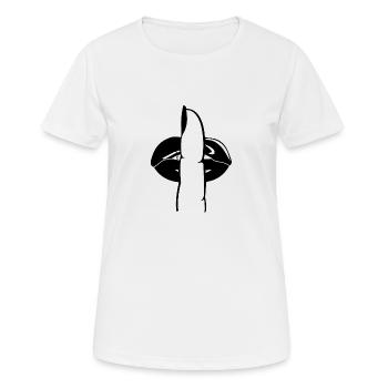 Lippen Finger - Frauen T-Shirt atmungsaktiv - Weiß - Vorne - AI Model Female 172 dark (172cm)