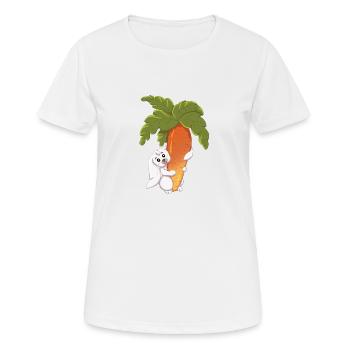 hare carrot carrot cuddle sweet rabbit - Women's Breathable T-Shirt - white - Front - AI Model Female 172 dark (172cm)