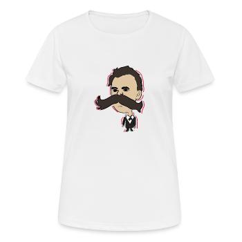 Nietzsche - T-shirt respirant Femme - blanc - Devant - AI Model Female 172 dark (172cm)