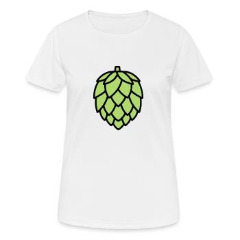 Houblon noir - T-shirt respirant Femme - blanc - Devant - AI Model Female 172 dark (172cm)
