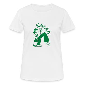 Santé: Das Leben feiern - Frauen T-Shirt atmungsaktiv - Weiß - Vorne - AI Model Female 172 dark (172cm)