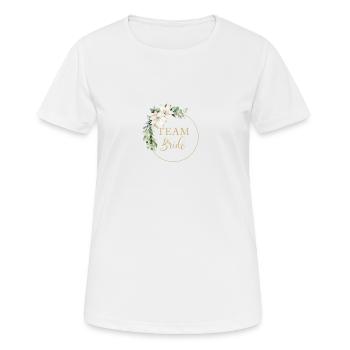 Team Bride! Eucalyptus wreath, customizable - Women's Breathable T-Shirt - white - Front - AI Model Female 172 dark (172cm)
