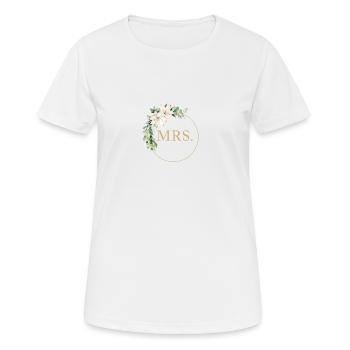 Mrs.! Eucalyptus wreath, customizable - Women's Breathable T-Shirt - white - Front - AI Model Female 172 dark (172cm)
