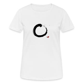 JANTE ZEN NOIRE - T-shirt respirant Femme - blanc - Devant - AI Model Female 172 dark (172cm)