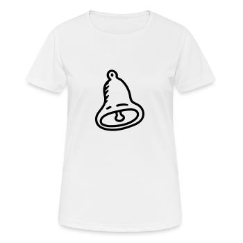 Glocke - Line - Frauen T-Shirt atmungsaktiv - Weiß - Vorne - AI Model Female 172 dark (172cm)
