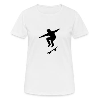 Skateboarder - Frauen T-Shirt atmungsaktiv - Weiß - Vorne - AI Model Female 172 dark (172cm)