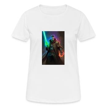 Sabre laser - T-shirt respirant Femme - blanc - Devant - AI Model Female 172 dark (172cm)