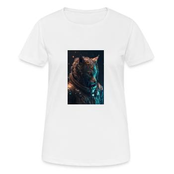 Wolf in space - Women's Breathable T-Shirt - white - Front - AI Model Female 172 dark (172cm)