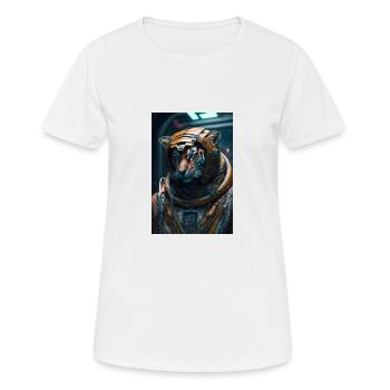 Tigers in space - Women's Breathable T-Shirt - white - Front - AI Model Female 172 dark (172cm)