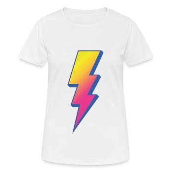 Blitz - Frauen T-Shirt atmungsaktiv - Weiß - Vorne - AI Model Female 172 dark (172cm)