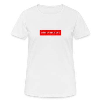 Unternehmer - Frauen T-Shirt atmungsaktiv - Weiß - Vorne - AI Model Female 172 dark (172cm)