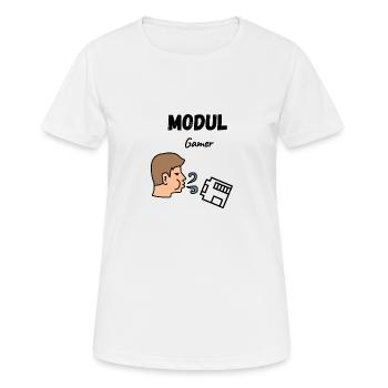 Blow the Modul - Frauen T-Shirt atmungsaktiv - Weiß - Vorne - AI Model Female 172 dark (172cm)