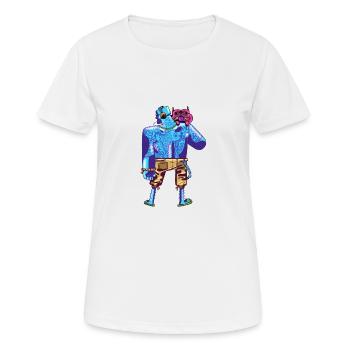 dude beach - Frauen T-Shirt atmungsaktiv - Weiß - Vorne - AI Model Female 172 dark (172cm)