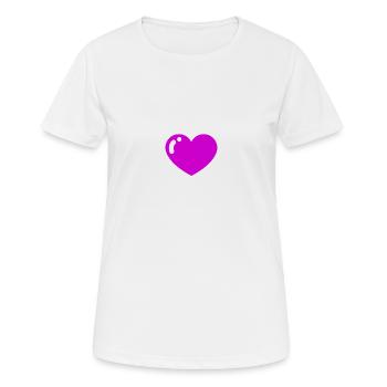 Heart violett - Frauen T-Shirt atmungsaktiv - Weiß - Vorne - AI Model Female 172 dark (172cm)
