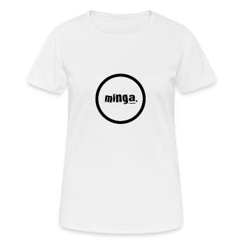 minga - Frauen T-Shirt atmungsaktiv - Weiß - Vorne - AI Model Female 172 dark (172cm)