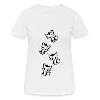 Renard Animal Bébé - T-shirt respirant Femme - blanc - Devant - AI Model Female 172 dark (172cm)