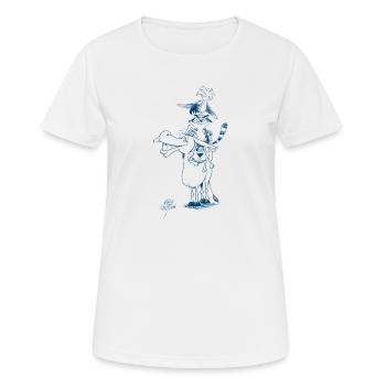 Bremer Stadtmusikanten Volker Ernsting - Frauen T-Shirt atmungsaktiv - Weiß - Vorne - AI Model Female 172 dark (172cm)