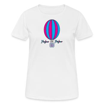 Heißluftballon Higher - Frauen T-Shirt atmungsaktiv - Weiß - Vorne - AI Model Female 172 dark (172cm)