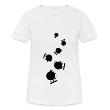 Globus symbol icon - Frauen T-Shirt atmungsaktiv - Weiß - Vorne - AI Model Female 172 dark (172cm)