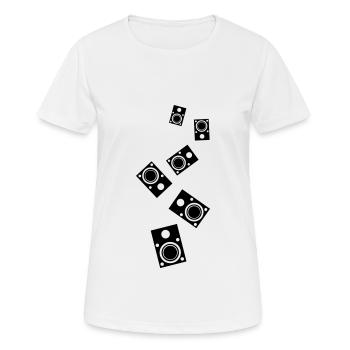 Symbole de musique des haut-parleurs - T-shirt respirant Femme - blanc - Devant - AI Model Female 172 dark (172cm)