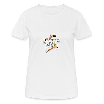 Abstrakte Vision - Frauen T-Shirt atmungsaktiv - Weiß - Vorne - AI Model Female 172 dark (172cm)