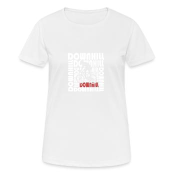 Downhill - Frauen T-Shirt atmungsaktiv - Weiß - Vorne - AI Model Female 172 dark (172cm)