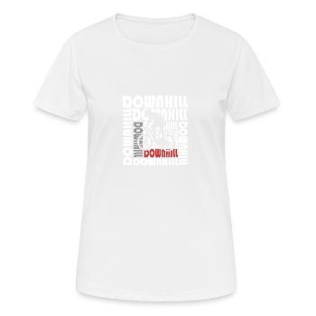 Downhill - Frauen T-Shirt atmungsaktiv - Weiß - Vorne - AI Model Female 172 dark (172cm)