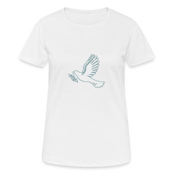 Friedenstaube - Frauen T-Shirt atmungsaktiv - Weiß - Vorne - AI Model Female 172 dark (172cm)