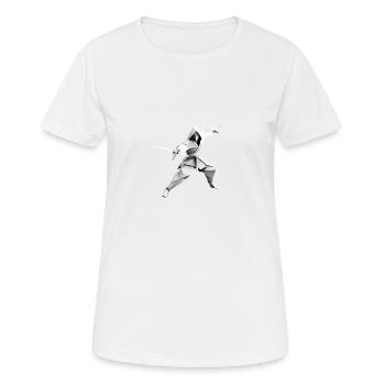 Origami Ninja - Geheimnisse der Papierkunst - Frauen T-Shirt atmungsaktiv - Weiß - Vorne - AI Model Female 172 dark (172cm)