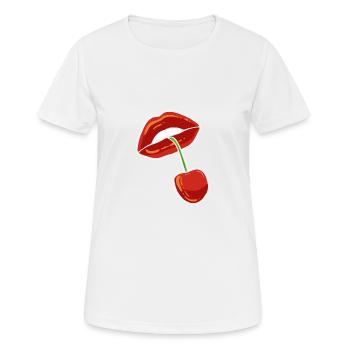 Dessert aux cerises aux craquelins Make-up artist poison - T-shirt respirant Femme - blanc - Devant - AI Model Female 172 dark (172cm)