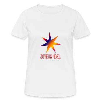 STERN. WEIHNACHTEN. FROHE WEIHNACHTEN. FROHE WEIHNACHTEN - Frauen T-Shirt atmungsaktiv - Weiß - Vorne - AI Model Female 172 dark (172cm)