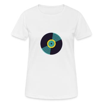 Vinyle Rétro - T-shirt respirant Femme - blanc - Devant - AI Model Female 172 dark (172cm)
