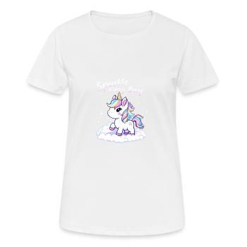 Jeden Tag funkeln Einhorn Magie Inspiration - Frauen T-Shirt atmungsaktiv - Weiß - Vorne - AI Model Female 172 dark (172cm)