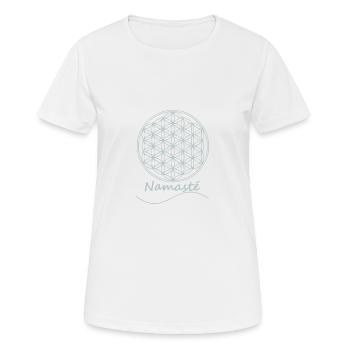 Flower of Life - T-shirt respirant Femme - blanc - Devant - AI Model Female 172 dark (172cm)
