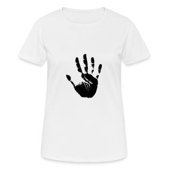 Hand print - Women's Breathable T-Shirt - white - Front - AI Model Female 172 dark (172cm)