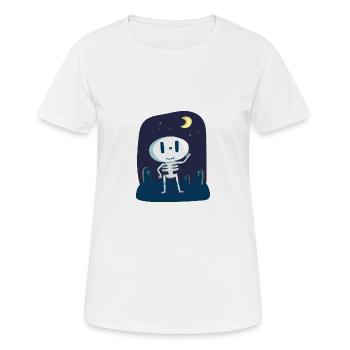 skeleton - Women's Breathable T-Shirt - white - Front - AI Model Female 172 dark (172cm)