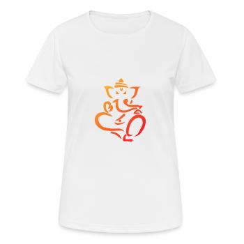 Ganesha - T-shirt respirant Femme - blanc - Devant - AI Model Female 172 dark (172cm)