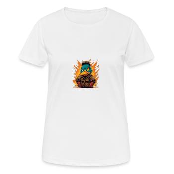 Angry duck4 - Frauen T-Shirt atmungsaktiv - Weiß - Vorne - AI Model Female 172 dark (172cm)