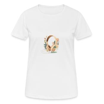 Das neue Flower Headset 3 - Frauen T-Shirt atmungsaktiv - Weiß - Vorne - AI Model Female 172 dark (172cm)