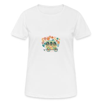 Le Carrosse de conte de fées 2 - T-shirt respirant Femme - blanc - Devant - AI Model Female 172 dark (172cm)